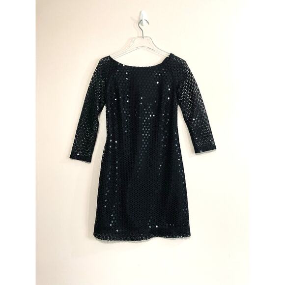 Lilly Pulitzer Aaliyah Sequined Dress in Black Size 0 - Picture 1 of 7